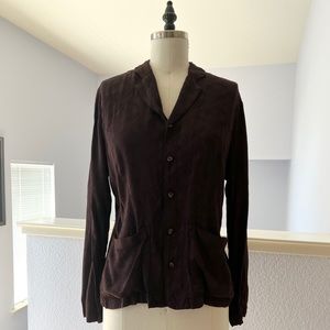 CP Shades Rayon Jacquard Blouse, Size S